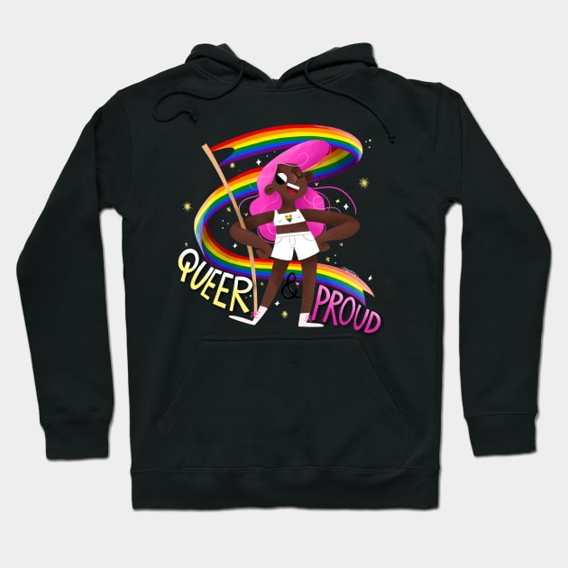 Queer & Proud - rainbow heart Hoodie by Gummy Illustrations